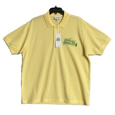 Lacoste Polo Shirt Men's XL Classic Fit Short Sleeve Cotton Yellow NEW