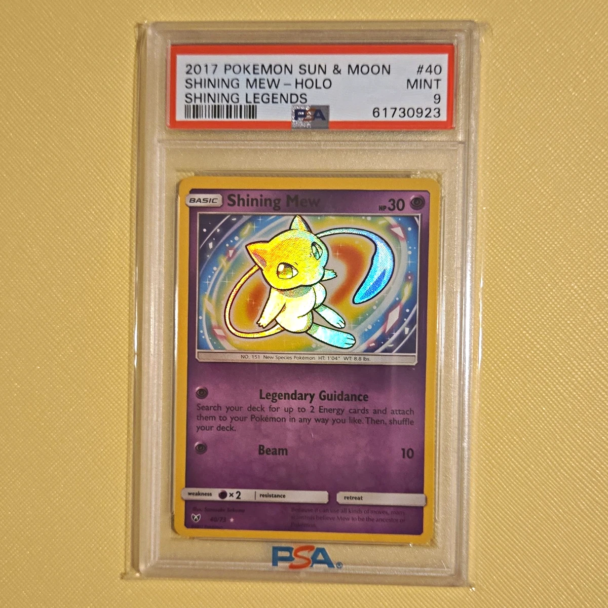 Mew Pokémon TCG Professional Sports Authenticator (PSA) Grade 9
