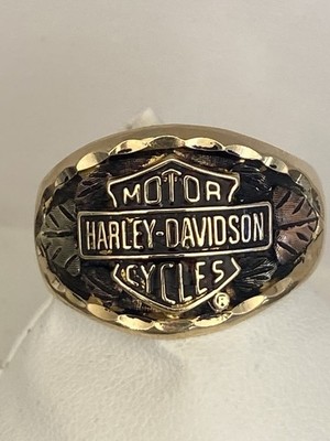 10K Harley-Davidson Gold Ring from the 1980s or 1990s 5.833 Pennyweights