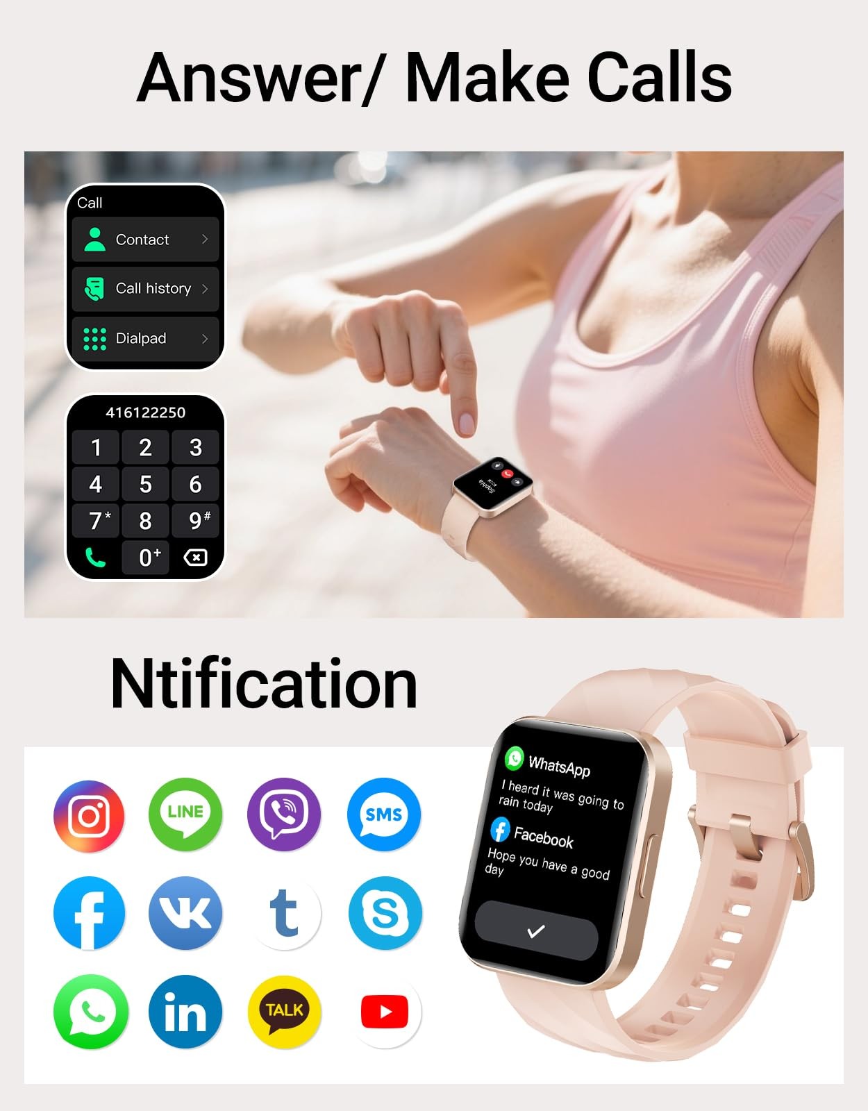 Digital Fitness Waterproof Smartwatch Fast Shipping
