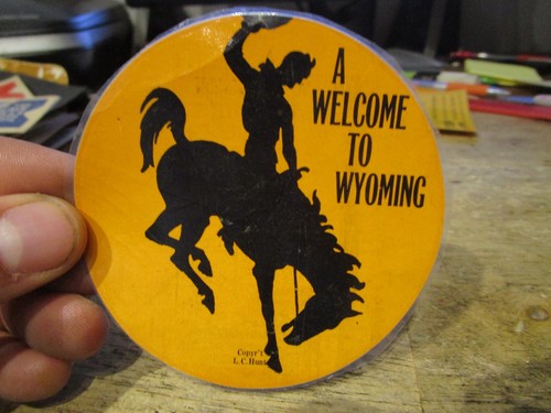 Welcome to Wyoming Chief Oil Company Mobilgas Decal Sticker Advertising Laramie