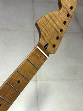 Reverse Big head 22 Fret Roasted Flame maple Electric guitar Neck part Satin