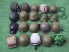 90's GI Joe Misc Hard Military Helmet Hat for 12” Figure 1/6 Scale Lot of 20