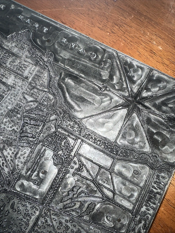 Print Block ( Plan of The Town & Port of Brunswick N. Carolina ) RARE!! 9.5 X 7” - Image 4 of 4