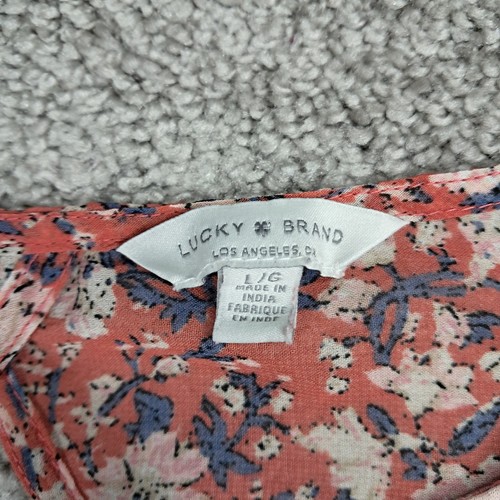 Lucky Brand Damen Bluse geblümt rosa groß - Bild 3 von 12