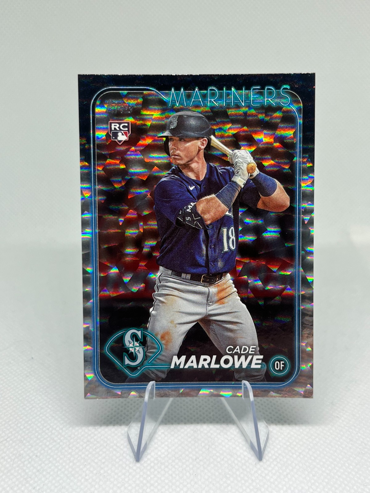 2024 Topps Series 1 - Cade Marlowe Silver Crackle Foil #286 Mariners (RC)