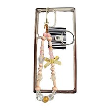 Cute Peach, Orange and White Iridescent Girly Dainty Barbiecore Phone Charm