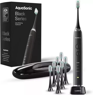 Aquasonic Black Series Ultra Whitening Electric Toothbrush ADA Accepted Toothbr