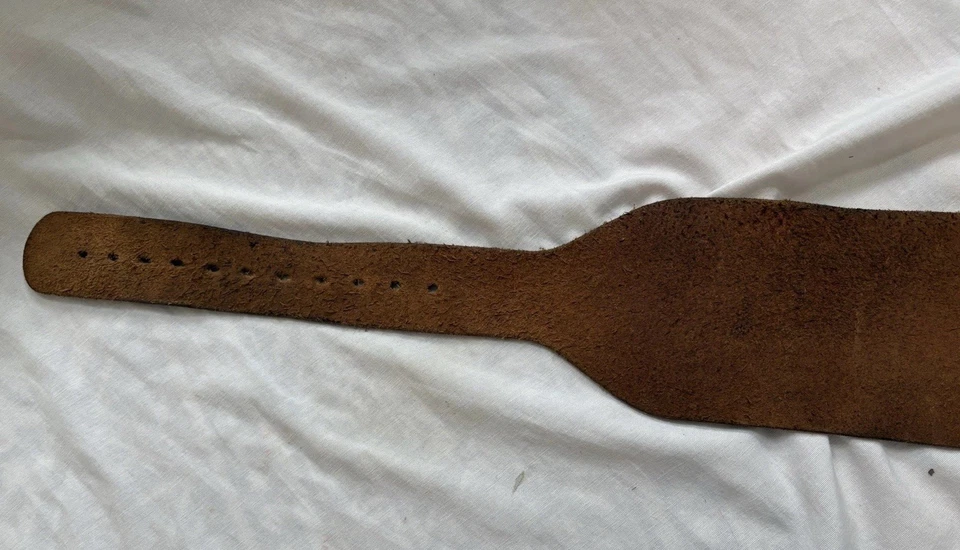 Cinturón Weider Vintage M 29-33 Cuero Marrón Ajustable Levantamiento de Pesas Levantamiento de Pesas Foto 3 de 4