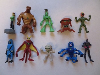 SET of TEN BEN 10 Gumball Vending Machine Toys Figures Figurines Cake Toppers