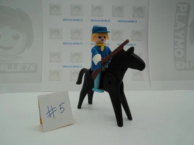 PLAYMOBIL vintage soldat nordiste à cheval #5 / fort UNION RANDALL 70-80 3419 - Photo 1/4