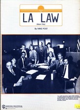 MAIN TITLE "LA LAW" SHEET MUSIC-BY MIKE POST-1987-HAMLIN/BERNSEN-RARE-NEW-MINT