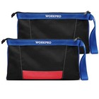 WORKPRO 12" Tool Pouches with Zipper 2-Pack Utility Bag Pouch for Tool Organizer