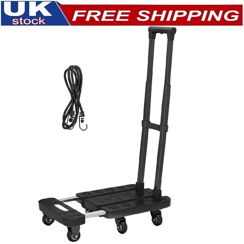 Heavy Duty 270kg Folding Platform Trolley Hand Truck Cart Sack Flat Bed Pulley