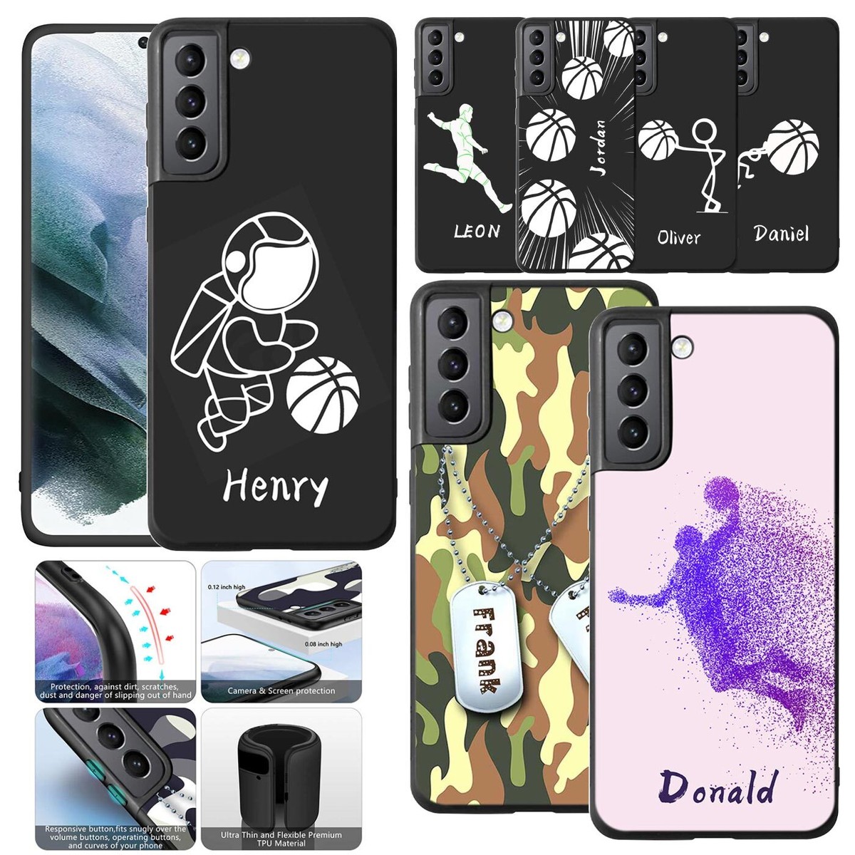 Personalised Case For Samsung Galaxy S23 S22 S21 S20 FE Pattern