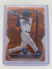 2023 1st Bowman Chrome Sapphire Prospects Orange #D /50 Henry Ramos #BCP-96