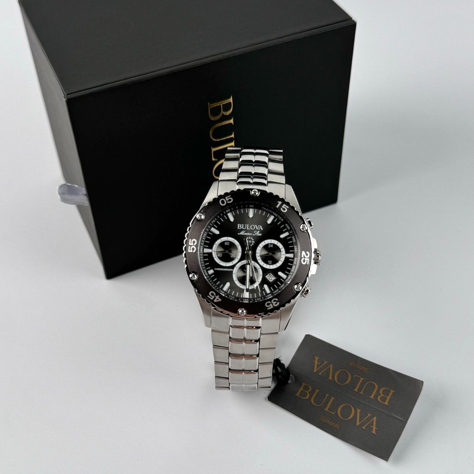 Montre Bulova Marine Star – Style Chrono Panda – Occasion – Fonctionne Bien