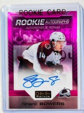 20-21 OPC Platinum Rookie Autographs Matte Pink #RSB Shane Bowers /99 Avalanche