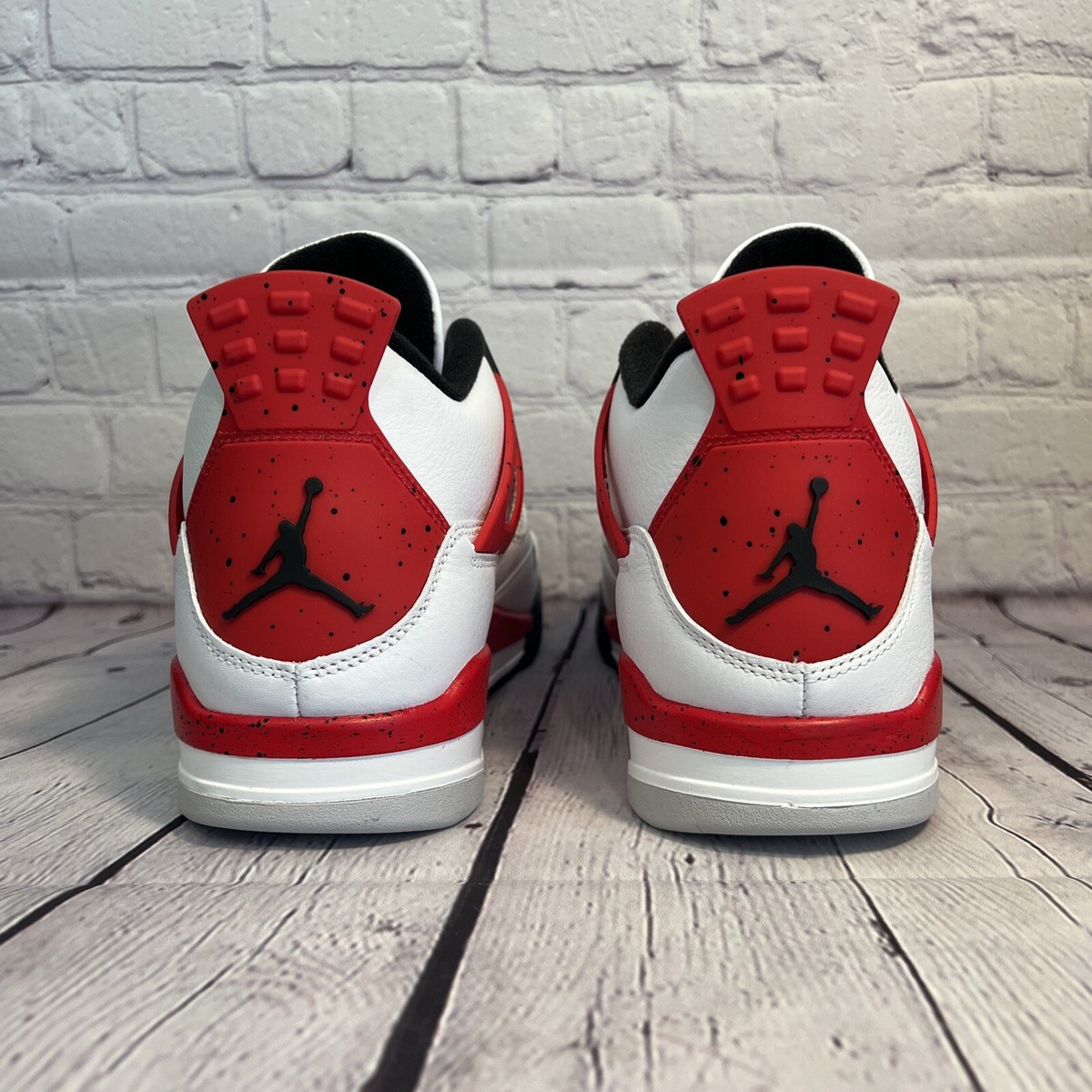 Nike Air Jordan 4 Red Cement Black White Shoes DH6927-161 Men's