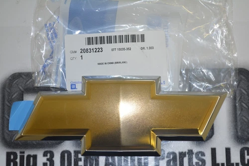 2006-2009 شيفروليه تريل بليزر Uplander Gold Bow Tie GRILLE EMBLEM OEM الجديد