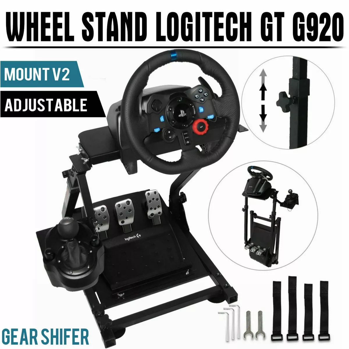  VEVOR G920 Racing Steering Wheel Stand Shifter Mount fit for Logitech  G27 G25 G29 Gaming Wheel Stand Wheel Pedals NOT Included Racing Wheel Stand  : Video Games