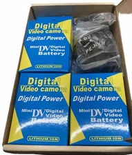 PowerExtra MINI DV DIGITAL VIDEO BATTERY POWER 3pk with PLUG IN CHARGER H4