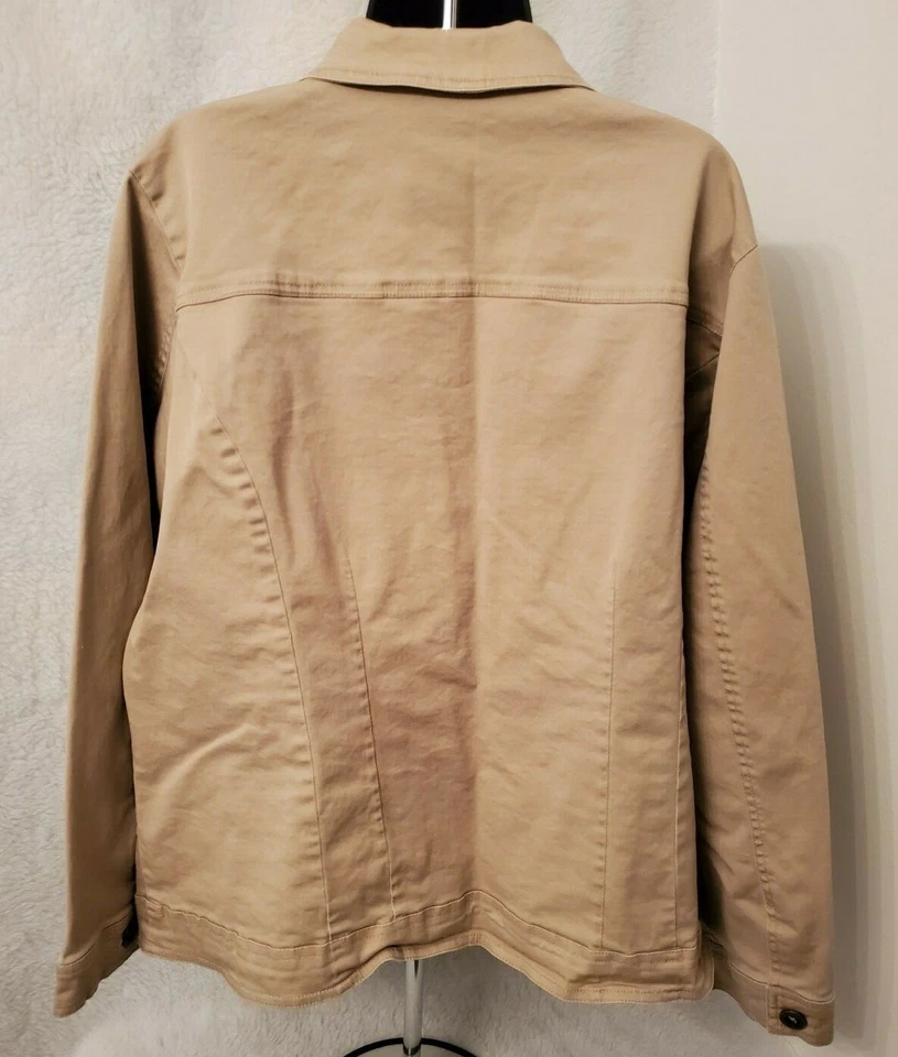 Relativity Womens Jacket Coat Size 2X Brown Jean - Image 4 of 4