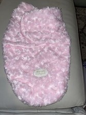 Blankets and Beyond Pink Minky Rose Swirl Swaddler Swaddle Sack Blanket