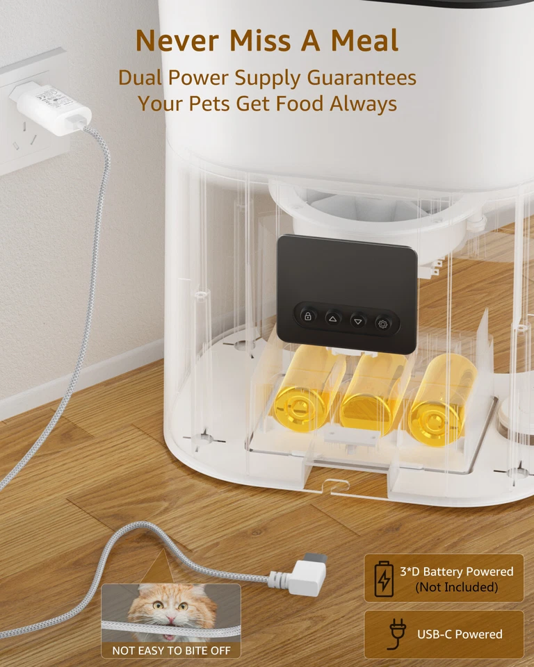  3L Futterspender Futterautomat Katze & Hund Automatischer Pet Feeder mit Timer - Bild 4 von 4