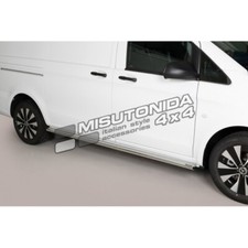 TUBI PROTEZIONE SOTTOPORTA OVALI MISUTONIDA INOX PER MERCEDS VITO 2024
