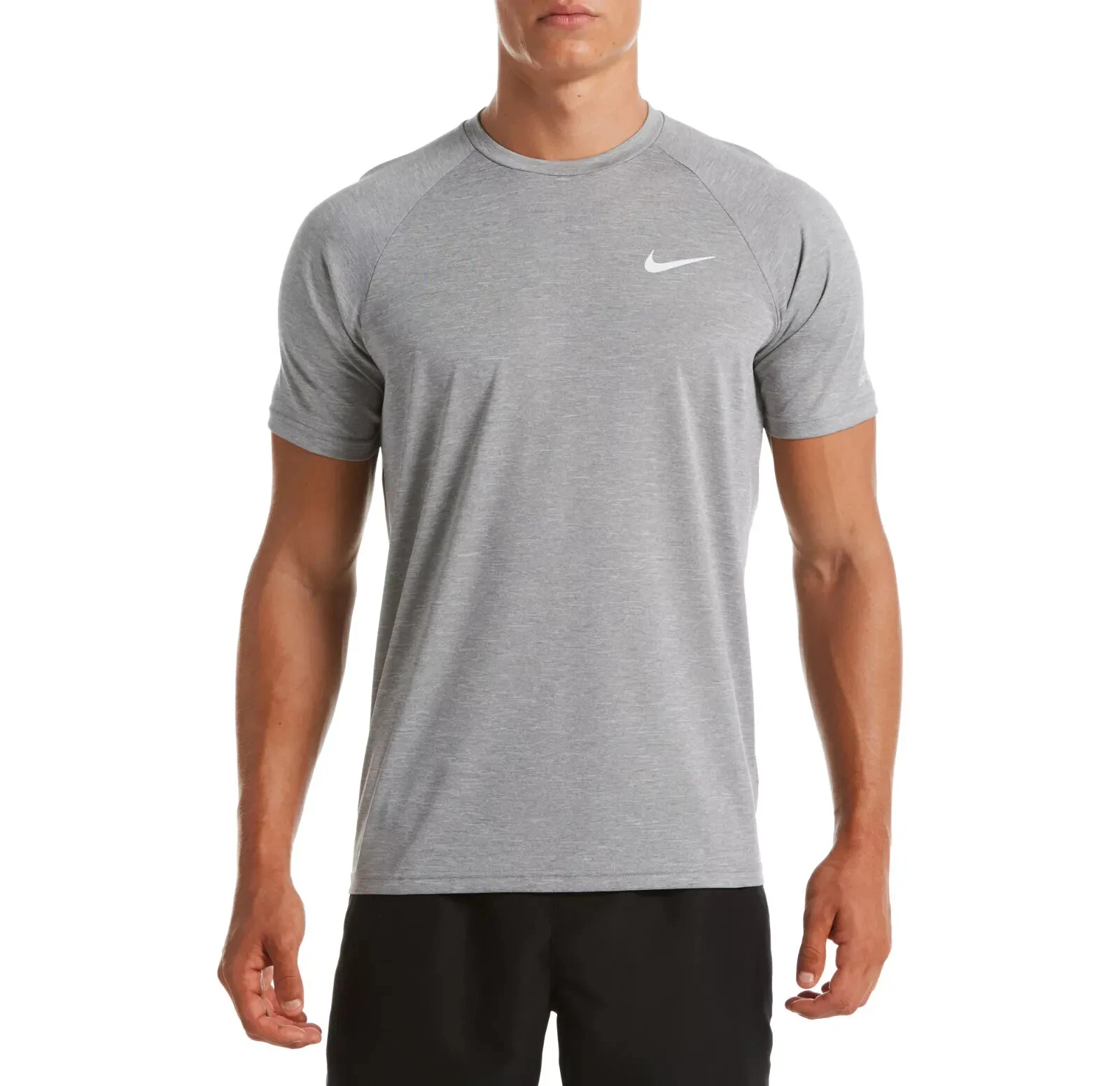 Nike Dri-FIT Rashguard Swim Shirt UPF 40+ Grey Men's M L NESSA589-090 NWT