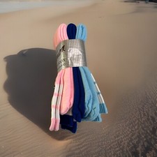 3 Pack VTG Fashion Sport Socks Multi- Color Acrylic Nylon 80s 9-11 Made USA 90s