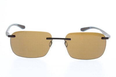 TUMI Dawson Brown Blue Rimless Polarized Sunglasses 58/17  display picture 2