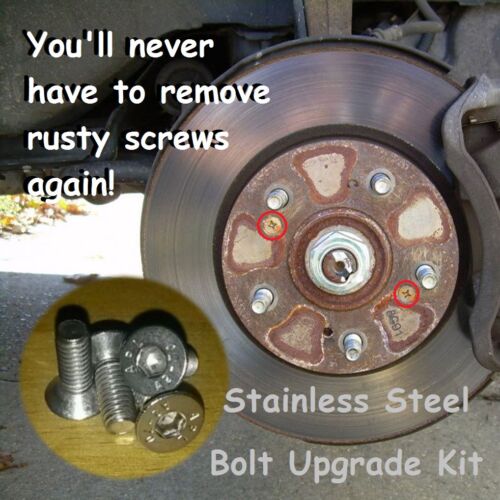 4X Brake Disc Retaining Bolt Screw Stainless Steel Set Mini One Cooper All Model - Afbeelding 1 van 2