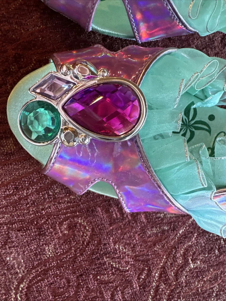 Disney Ariel Disfraz Zapatos 6 Talla Princesa Niñas La Sirenita Halloween NUEVO Foto 4 de 4