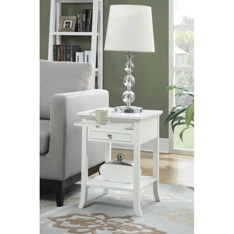 Convenience Concepts American Heritage Logan End Table in White