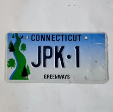 CONNECTICUT GREENWAYS LICENSE PLATE 🔥FREE 📬🔥 JPK 1 ~ PERSONALIZED VANITY