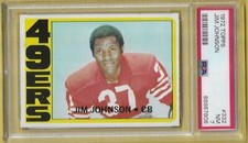1972 Topps High Number 3rd Series Jim Johnson 49'ers PSA 7