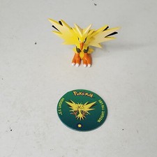VTG 1998 Tomy Pokemon Zapdos PVC Figure With #145 Battle Disc Hasbro Pokémon Set