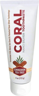 Coral Nano Silver Fluoride Free Natural Toothpaste Pack Of 1 4 Ounce 12 Hour ...