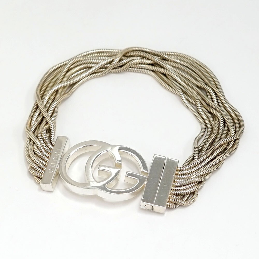 GUCCI Multi Strand G Logos Bracelet 7.5