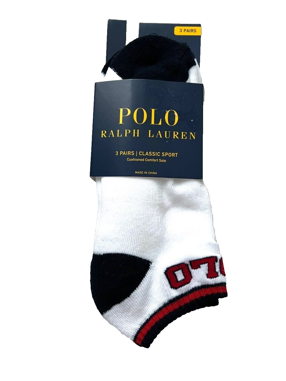 SAOLA Polo Ralph Lauren 3 paia calze classiche sportive imbottite suola comoda