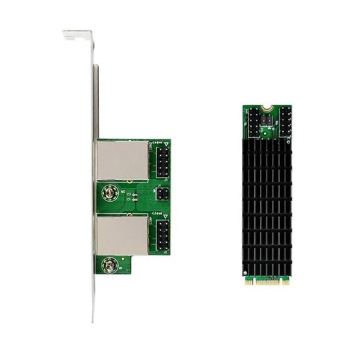 Powerful PCIE 2.5Gbps Networking Card 2500Mbps 2Port PCIExpress RJ45 Adapter - Picture 7 of 8