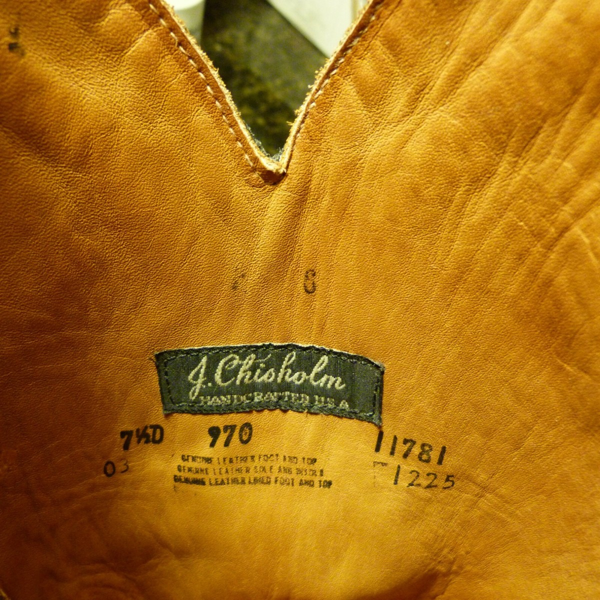 Bottes western cowboy homme J Chisholm vintage Teju lézard 7,5 D