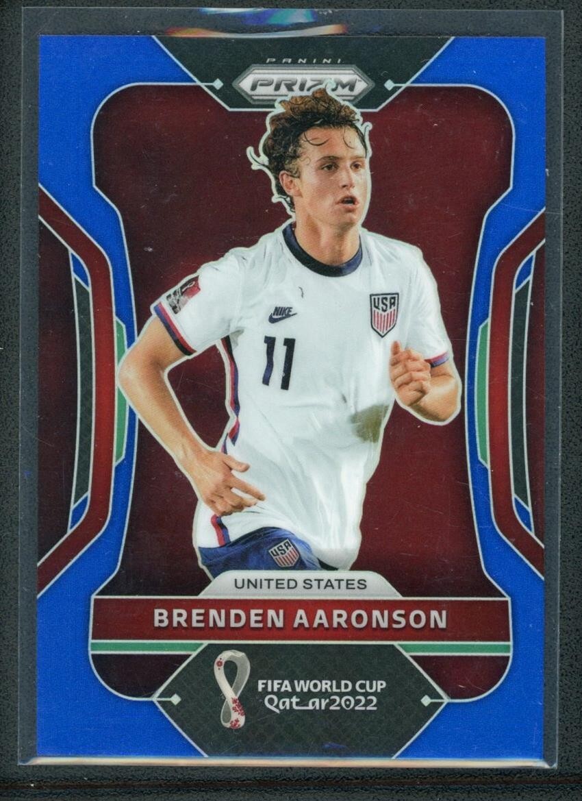 2022 BRENDEN AARONSON 062/299 PANINI PRIZM FIFA WORLD CUP QATAR 2022 BLUE