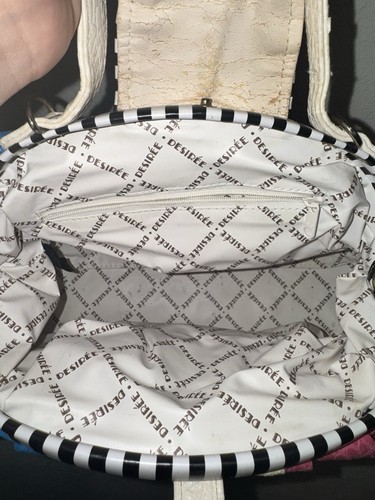 Vintage 80er Desiree Colorblock Handtasche kräftig Retro Kunstleder Geldbeutel LESEN - Bild 4 von 15