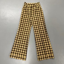 70s Plaid Flare Bell Bottom Hippy Pants