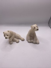 2 x Quarry Critters Polar Bears  - Paulie And Pam - Figurines Second Nature 2000