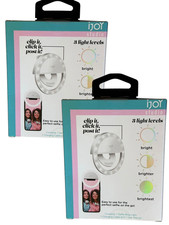 2x Clip on Selfie Ring Lights - iJoy Studio Adjustable Lighting for your phone