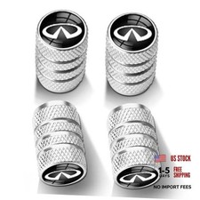 4Pcs Automobile Tire Valve Stem Covers, Corrosion-Resistant Tire yfnd Silver nd